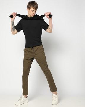 men flat-front regular fit carpenter pants