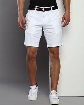 men flat-front regular fit shorts