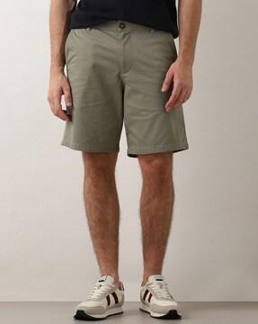 men flat-front regular fit shorts