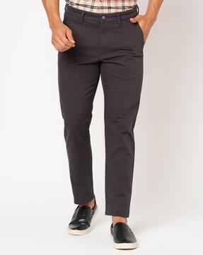 men flat-front relaxed fit trousers