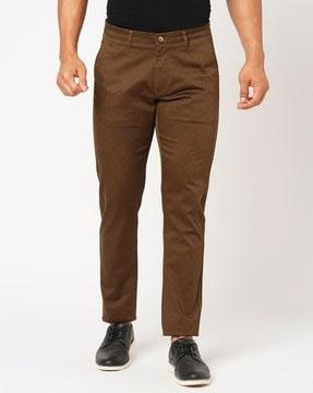 men flat-front relaxed fit trousers