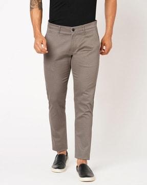 men flat-front relaxed fit trousers