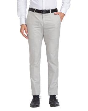 men flat-front relaxed fit trousers