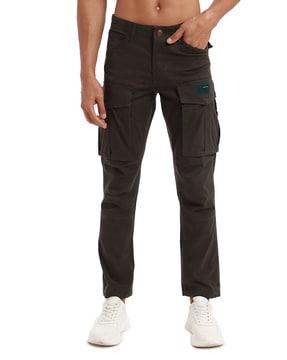 men flat front slim fit cargo pants