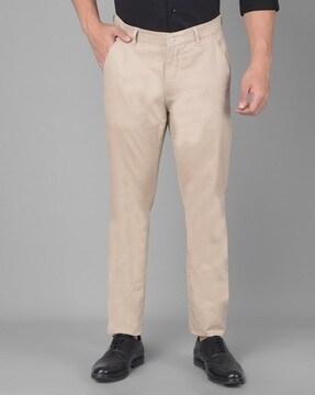 men flat front slim fit chinos pant