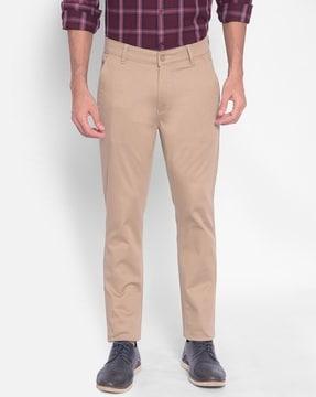 men flat front slim fit chinos pant