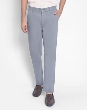 men flat front slim fit chinos pant