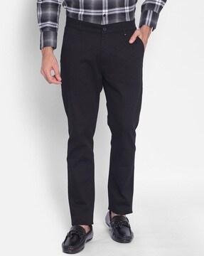 men flat front slim fit chinos pant