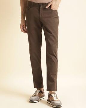 men flat front slim fit chinos with curve pockets