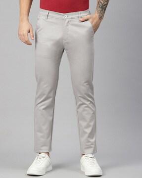 men flat front slim fit chinos