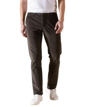 men flat-front slim fit chinos