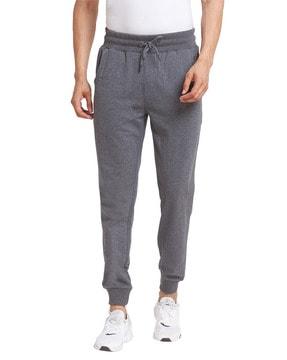 men flat-front slim fit trousers