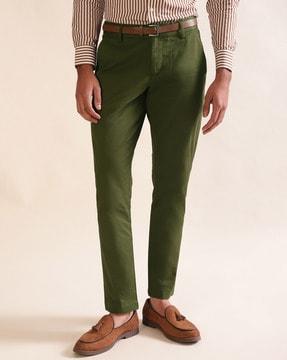 men flat-front straight fit chinos