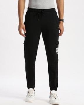 men flat-front straight fit joggers