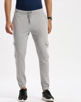 men flat-front straight fit joggers