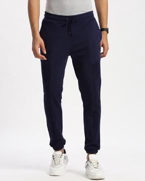 men flat-front straight fit joggers