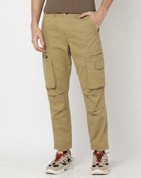 men flat-front utility cargo pants