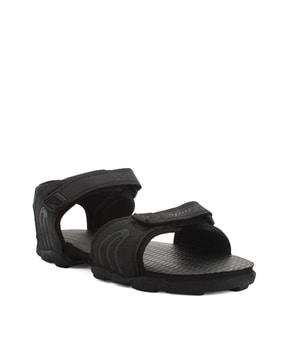 men flat heel sandals with velcro fastening