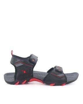 men flat heel sandals with velcro fastening