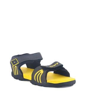 men flat heel sandals with velcro fastening