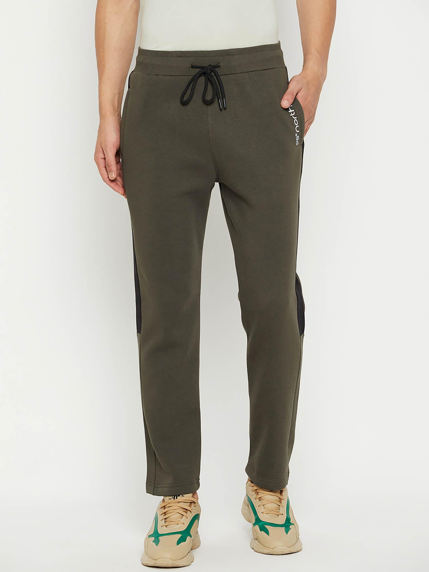 men fleece winterwear trackpant - olive