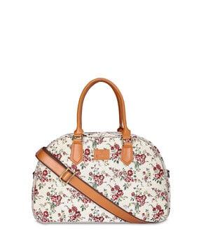 men floral print duffle bag