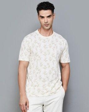 men floral print regular fit t-shirt