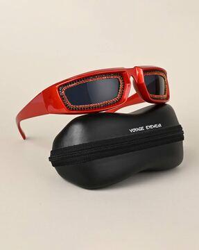 men full-rim rectangular sunglasses-9182