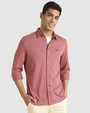 men full-sleeves regular fit shirt