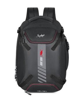 men gear brand print laptop backpack
