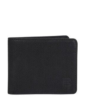 men genuine leather bi-fold wallet