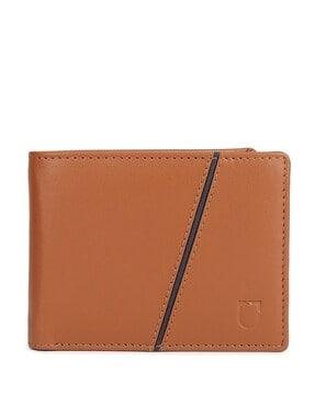 men genuine leather bi-fold wallet