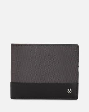 men genuine leather bi-fold wallet