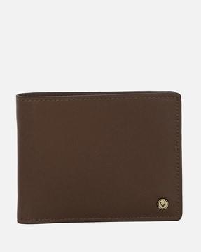 men genuine leather bi-fold wallet