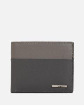 men genuine leather bi-fold wallet