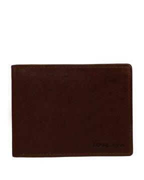 men genuine leather bi-fold wallet