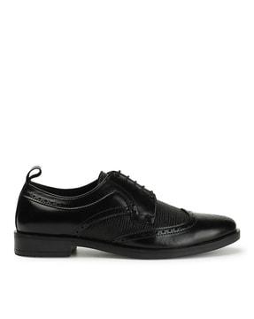 men genuine leather formal lace-up shoes