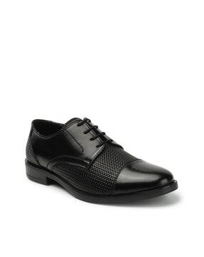 men genuine leather formal lace-up shoes