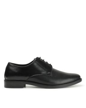 men genuine leather formal lace-up shoes