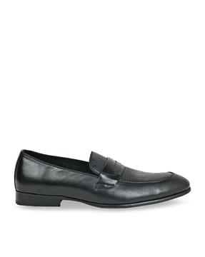 men genuine leather penny loafers