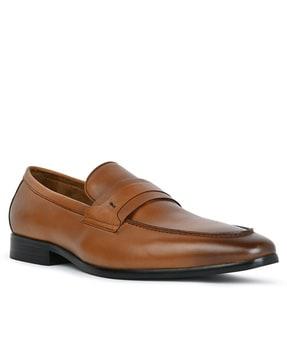 men genuine leather penny loafers