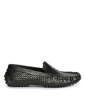 men genuine leather slip-on shoes