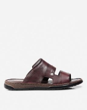 men genuine leather toe-ring sandals