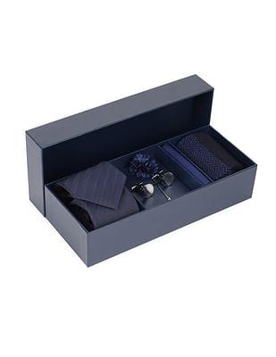 men geometric pattern accessories gift set