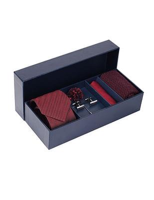 men geometric pattern accessories gift set