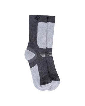 men geometric print mid-calf length socks