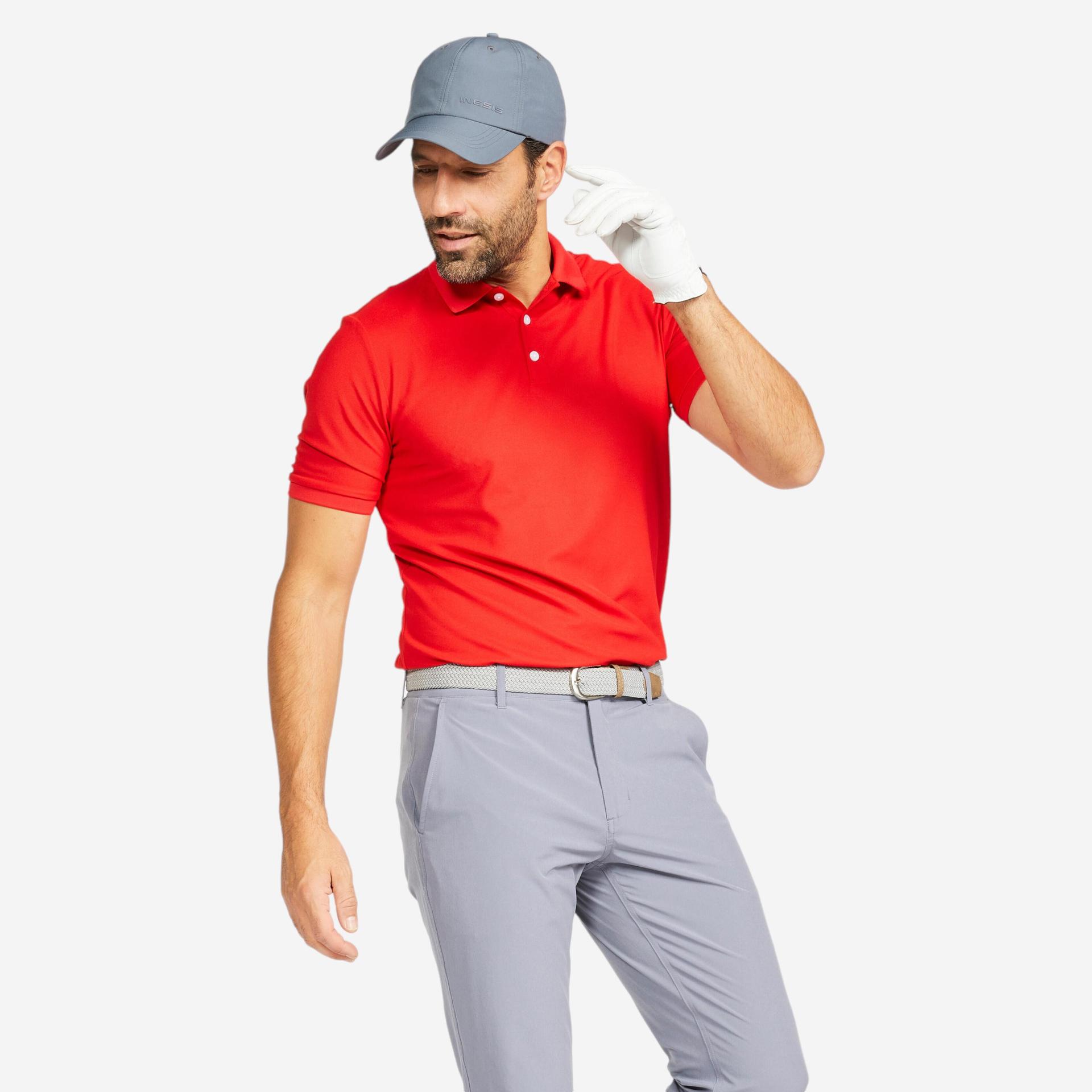 men golf polo t-shirt 500 red