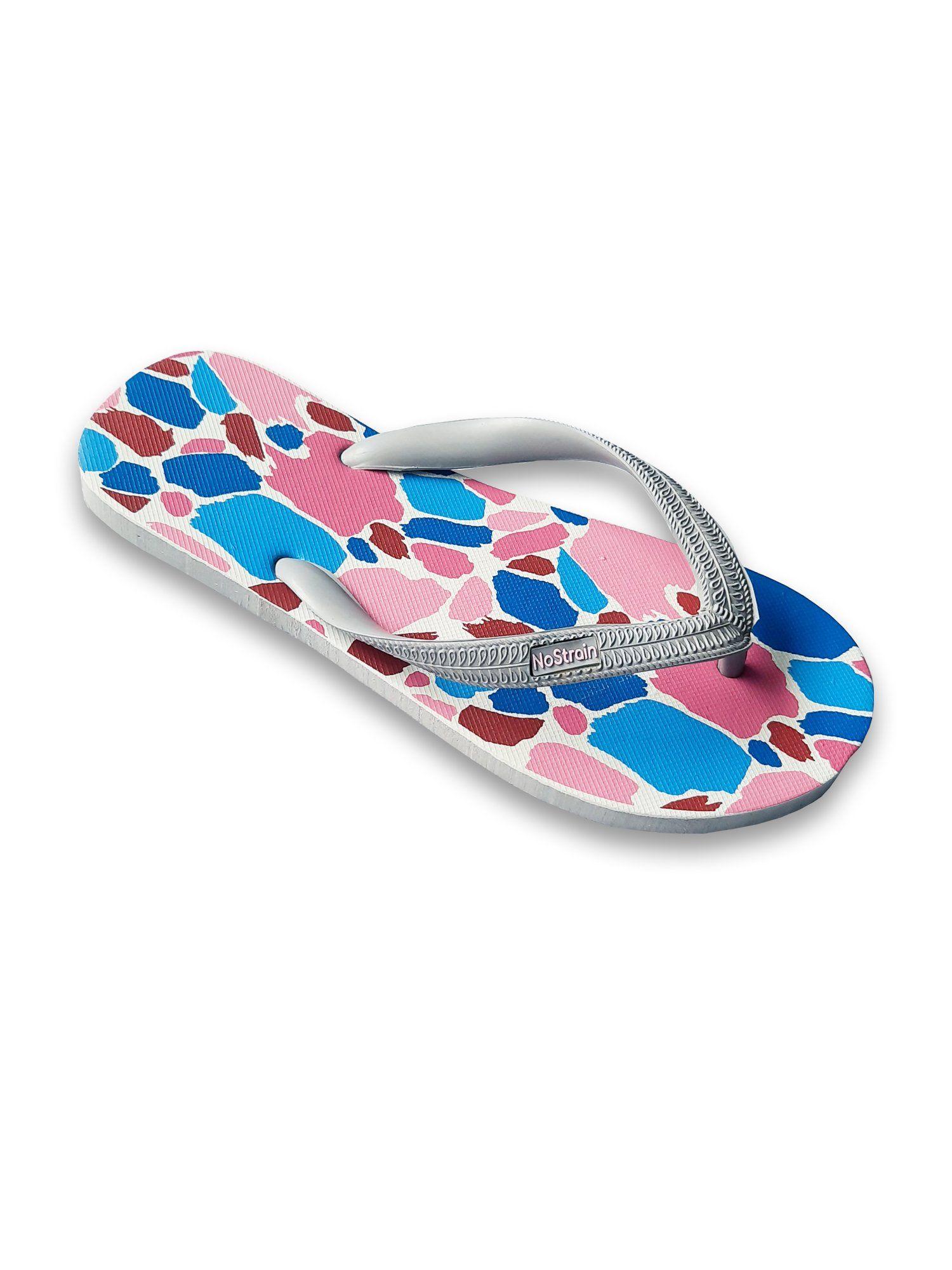 men gowild grey printed flipflops