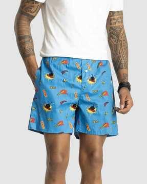 men graphic print boxers