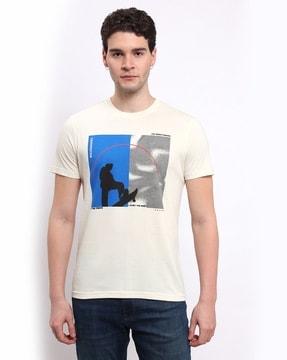 men graphic print crew-neck t-shirt